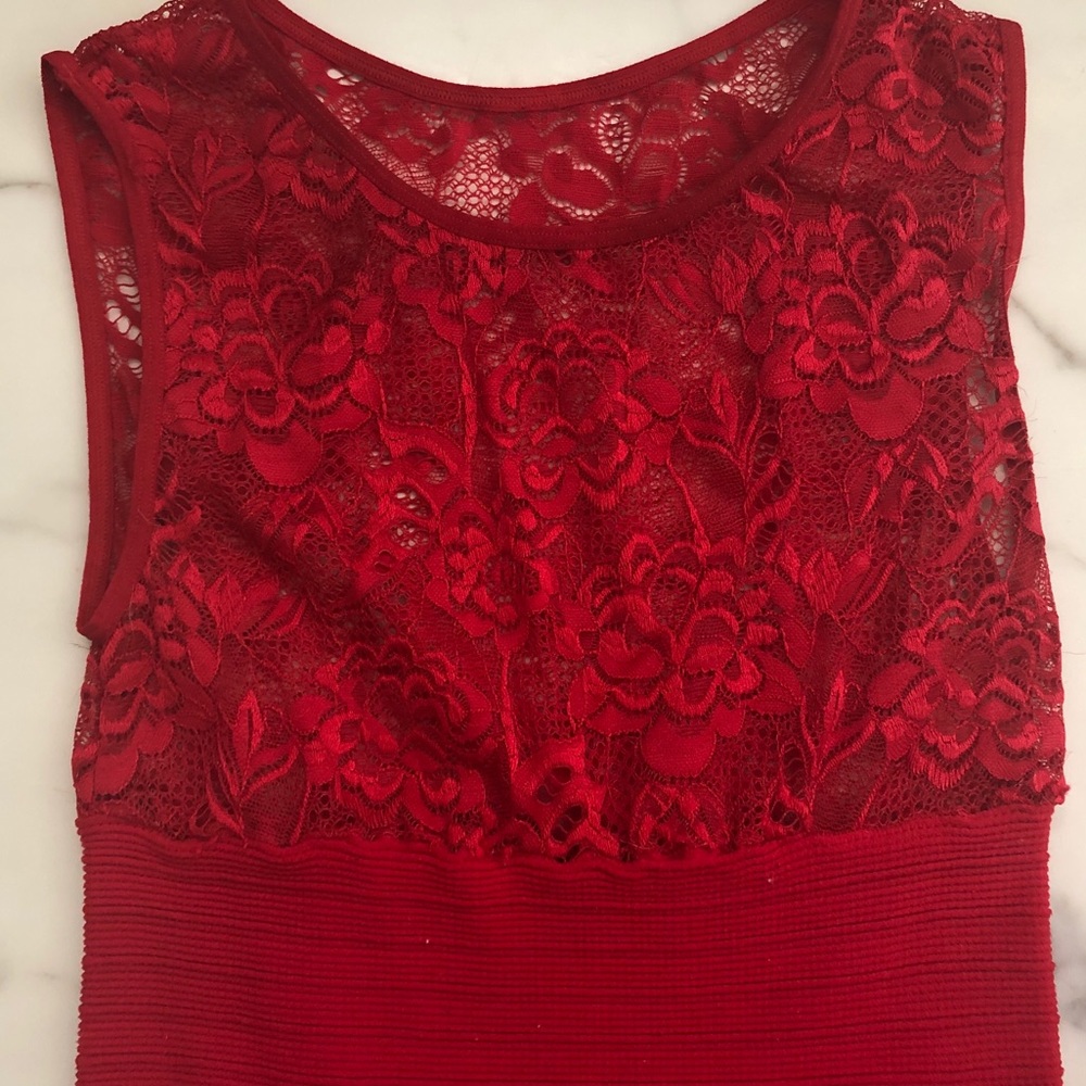 👠 RED LACE/SPANDEX DRESS 👠